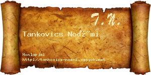 Tankovics Noémi névjegykártya